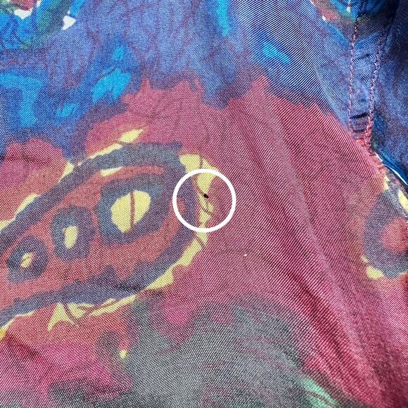 Protest | Men | Vintage 90s 100% Silk Abstract Paisley Button Up Shirt | Sz XL - Picture 11 of 13